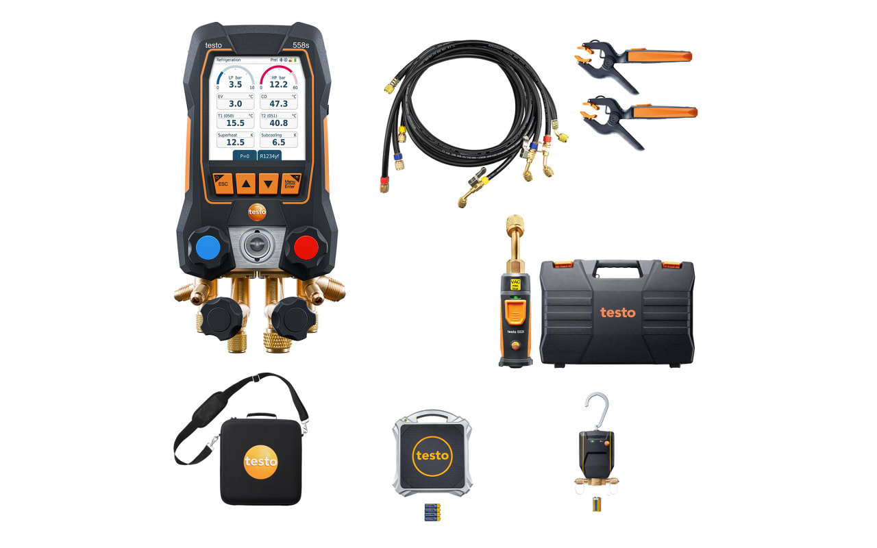 testo 558s 热泵专业工具套装 0564 5010 德图智能电子冷媒检测