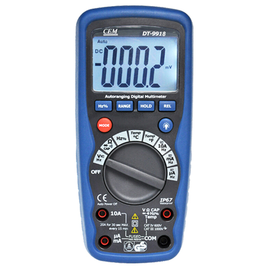 CEM华盛昌 专业防水全保护数字万用表 DT-9918