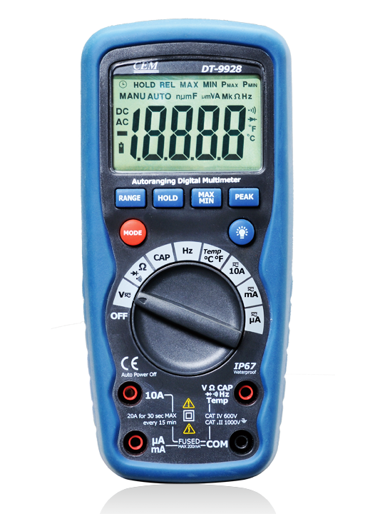 CEM华盛昌 专业防水全保护数字万用表 DT-9928T