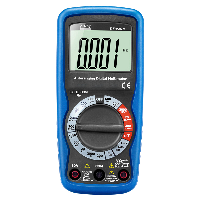 CEM华盛昌 小型全保护数字万用表 DT-920N