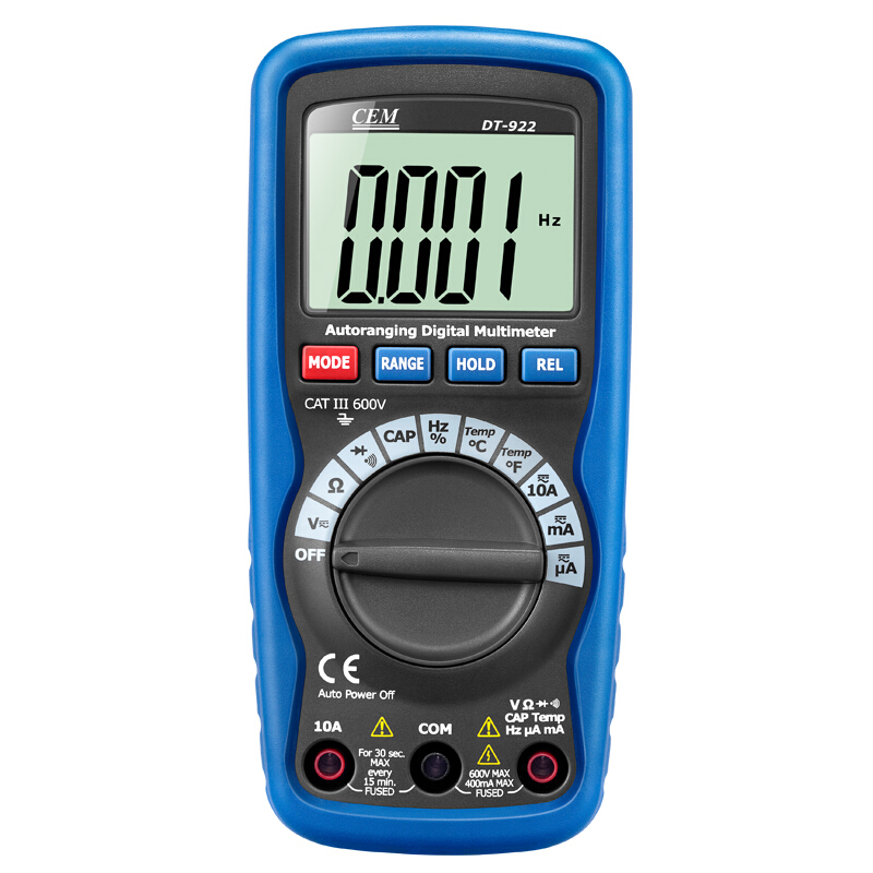 CEM华盛昌 小型全保护数字万用表 DT-922